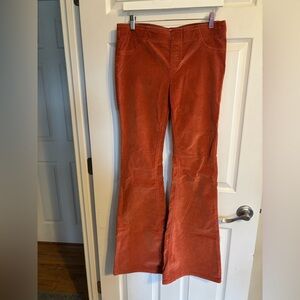 We The Free Rust Orange Corduroy Flare Pants